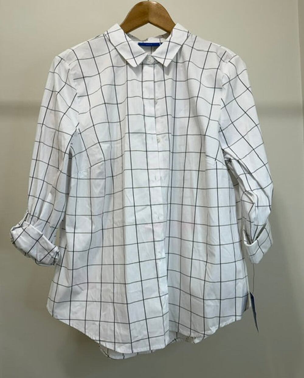 Apt.9 Essential Button‑Down Shirt SzXL NWT(Windowpane Plaid)